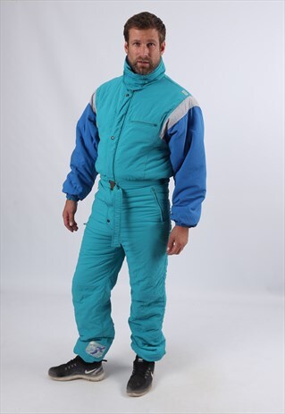 VINTAGE ETIREL FULL SKI SUIT SPORTS TALL UK S / M 38" (EBB)