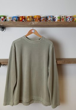  Vintage Timberland fleece sweatshirt pastel green grey
