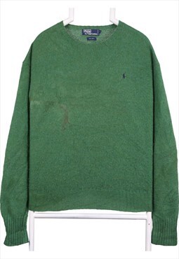 Vintage 90's Polo Ralph Lauren Jumper Crewneck Wool Green
