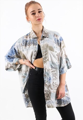 VINTAGE PATTERN SHIRT PSAW440D