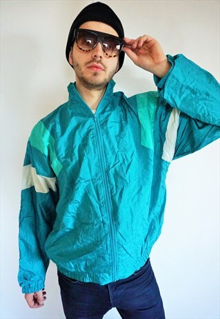 VINTAGE WINDBREAKER PARACHUTE TRACKSUIT SPORTS JACKET RUN