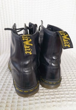 Dr Marten Black Leather  Lace Up Boots UK 6