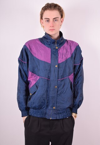 MENS VINTAGE JACKET LARGE BLUE 90S
