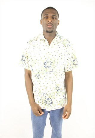 VINTAGE ABSTRACT 90'S PATTERNED SHIRT