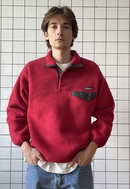 Vintage PATAGONIA Fleece Jacket Pullover Synchilla 90s Red