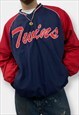 Vintage 90s American football navy red pull-over sweatshirt