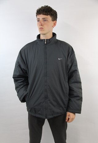 VINTAGE NIKE PADDED GREY SPORTS JACKET