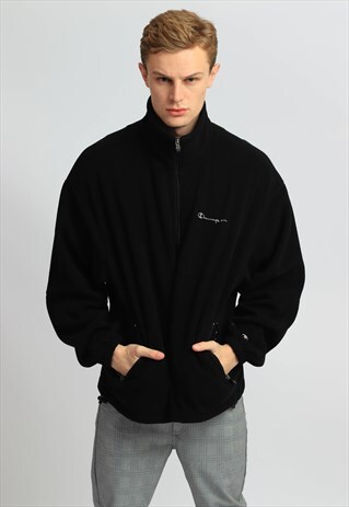 VINTAGE CHAMPION 1/3 ZIP FLEECED JACKET