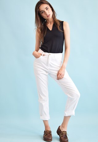90'S RETRO NEUTRAL HIGH WAIST STRAIGHT DENIM JEANS
