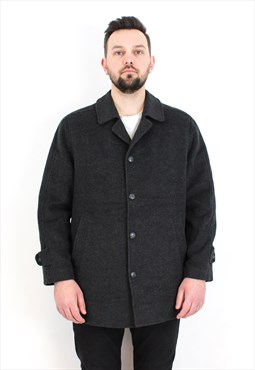 Vintage Strich Loden Tiroler Art Men L Wool Jacket Over Coat