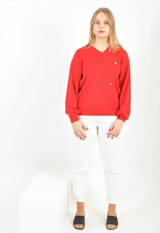 VINTAGE 80'S RED JUMPER