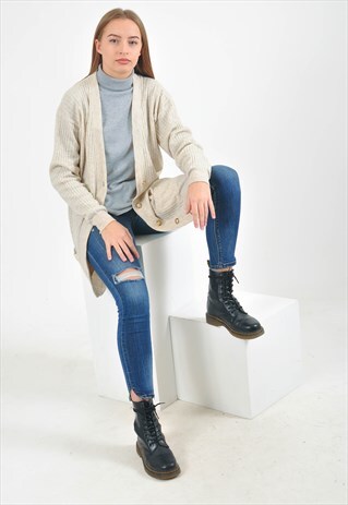 VINTAGE 90'S CARDIGAN IN BEIGE