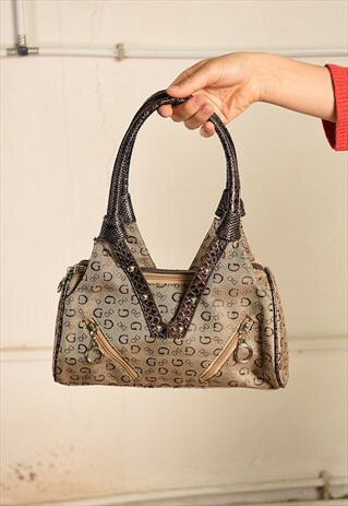 VINTAGE Y2K RETRO KITSCH MONOGRAM MINI SHOULDER BAG