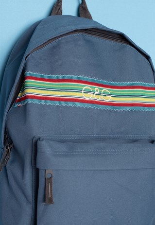 G&G UNISEX INDIGO TUMBLING RIBBON BACKPACK