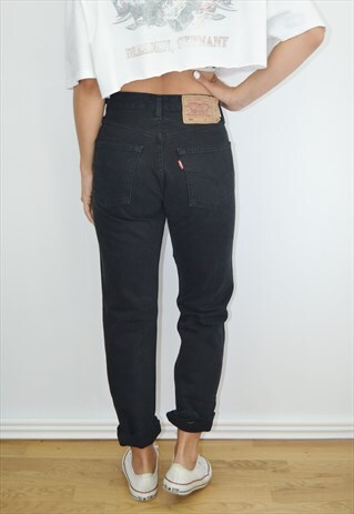 LEVIS 501'S HIGH WAISTED BLACK JEANS
