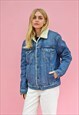 VINTAGE LEVI'S SHERPA JACKET IN BLUE DENIM 16365-0009 M