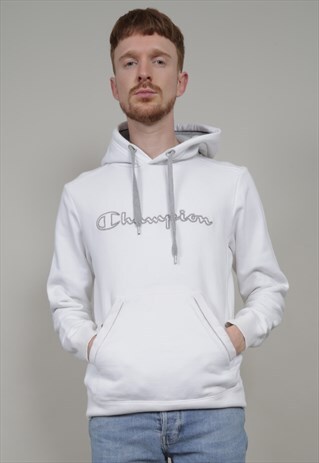 VINTAGE 90'S CHAMPION OVERSIZED WHITE HOODIE