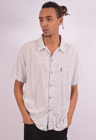 VINTAGE ARMANI JEANS SHIRT SLIM FIT BLUE