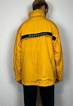 Vintage Burberrys Yellow Windbreaker with Back Spell-out