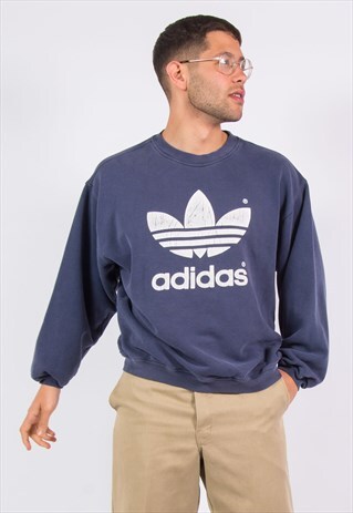VINTAGE ADIDAS SWEATSHIRT TREFOIL PRINT SWEATER