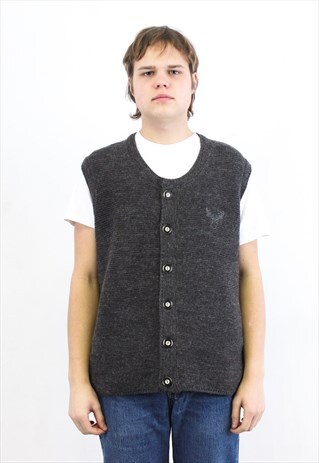 WALDCHUTZ Vintage M Men UK 40 US Vest Gilet Waistcoat Wool 