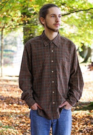VINTAGE CORDUROY CHECK SHIRT