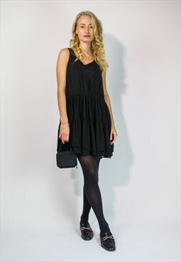 See By Chloe Silky Sleeveless Mini Dress in Black XS