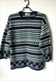 COOGI STYLE TEXTURED KNIT VINTAGE SWEATER JUMPER S M