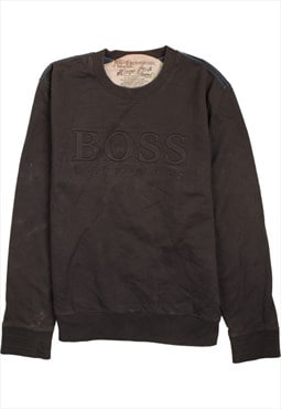 HUGO BOSS 90's Spellout Crew Neck Sweatshirt XLarge Black