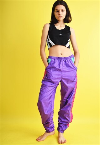90'S RETRO ATHLEISURE SPORTS TRACKSUIT BOTTOM TROUSERS