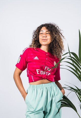 VINTAGE ADIDAS REAL MADRID FOOTBALL SHIRT IN PINK