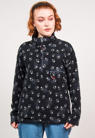 JACK WOLFSKIN QUARTER ZIP FLEECE JUMPER