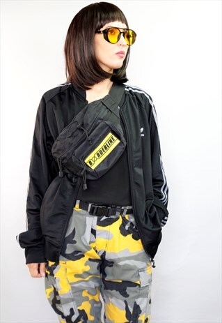 UNISEX UTILITY YELLOW VELCRO PATCH BAG - BUM BAG