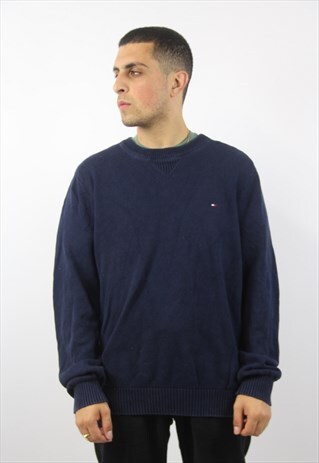 VINTAGE TOMMY HILFIGER NAVY JUMPER