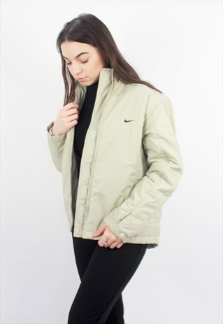 90'S RETRO BEIGE PUFFER/ PADDED JACKET