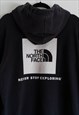 VINTAGE THE NORTH FACE 'NEVER STOP EXPLORING' BLACK HOODIE