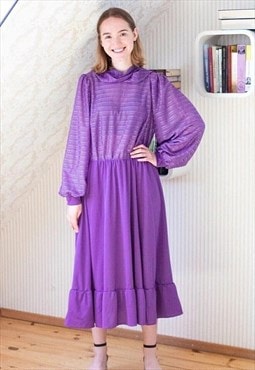 Long purple vintage dress