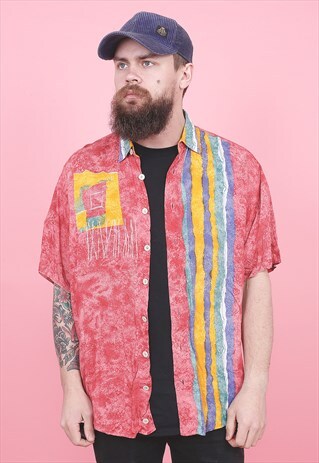 VINTAGE CRAZY PATTERNED SHIRT /R12133