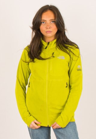 VINTAGE YELLOW NORTH FACE QUARTER ZIP TRACK TOP SMALL