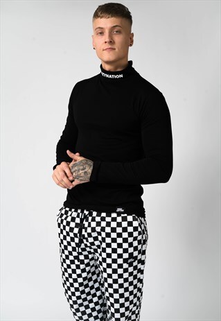 BLACK COZY GOODS STRETCH ROLL NECK