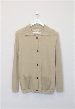 Vintage Joan & David knit sweatshirt in beige. Best fits S