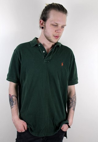 VINTAGE RALPH LAUREN DARK GREEN POLO-SHIRT