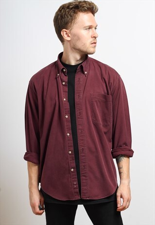 VINTAGE COTTON SHIRT PURPLE