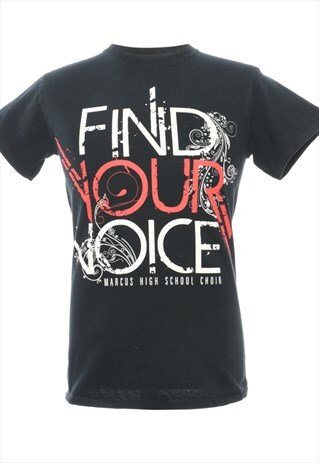 VINTAGE FIND YOUR VOICE GILDAN PRINTED T-SHIRT - S