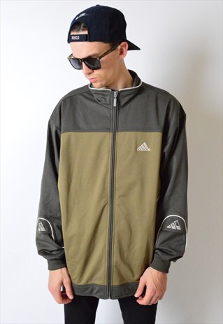 VINTAGE 90S KHAKI ADIDAS JACKET