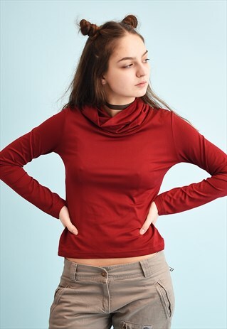 Y2K TURTLENECK MINIMALIST BASICS STRETCH TEEN TOP