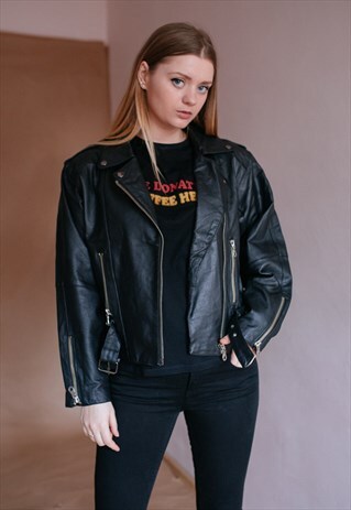 VINTAGE 90S ROCK CHIC BIKER JACKET