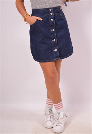 VINTAGE BENETTON DENIM SKIRT BLUE