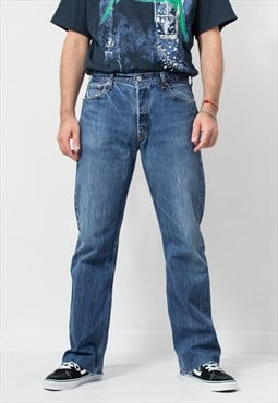 Levi's 501 jeans vintage distressed denim button fly