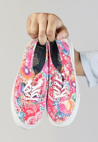 VINTAGE VANS FLOWER PRINT TRAINERS